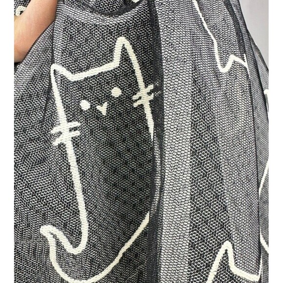 Cat & Jack Girls Black Tutu Skirt Medium 7/8 Sparkle Cats Tulle Sparkle stretch - Picture 7 of 7